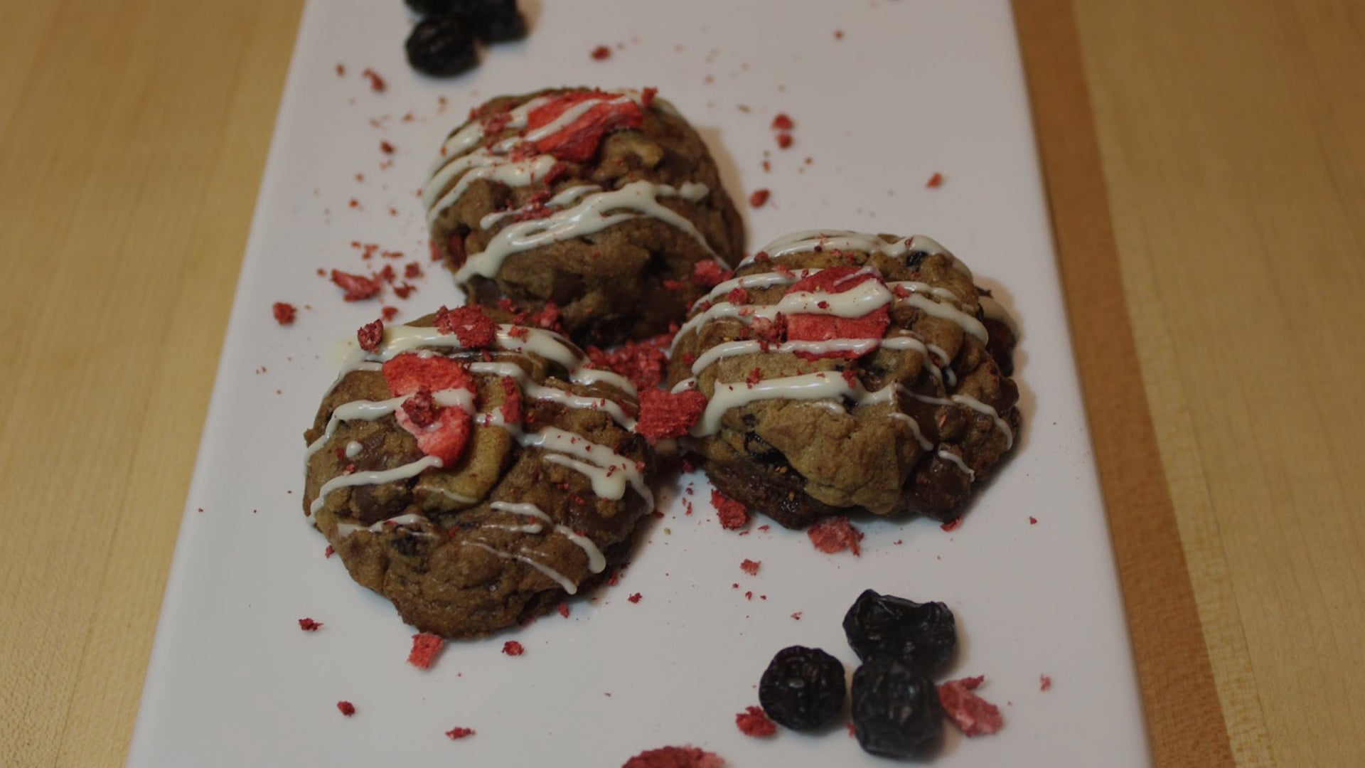 Red, White, and Blue Berry Cookie