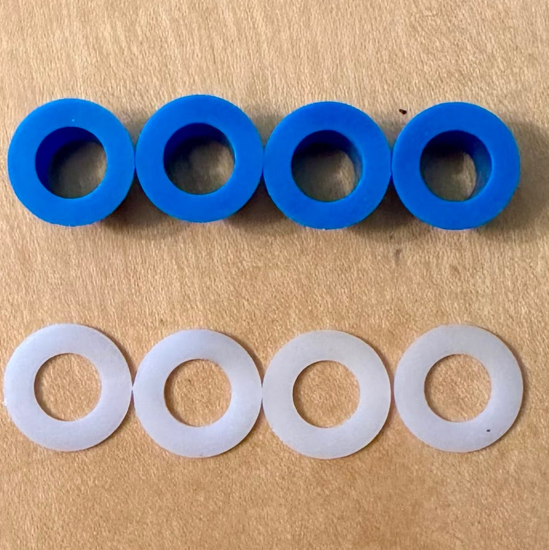 Blue Plastic Bushings for Roller Stones that use Plastic Stone Holders