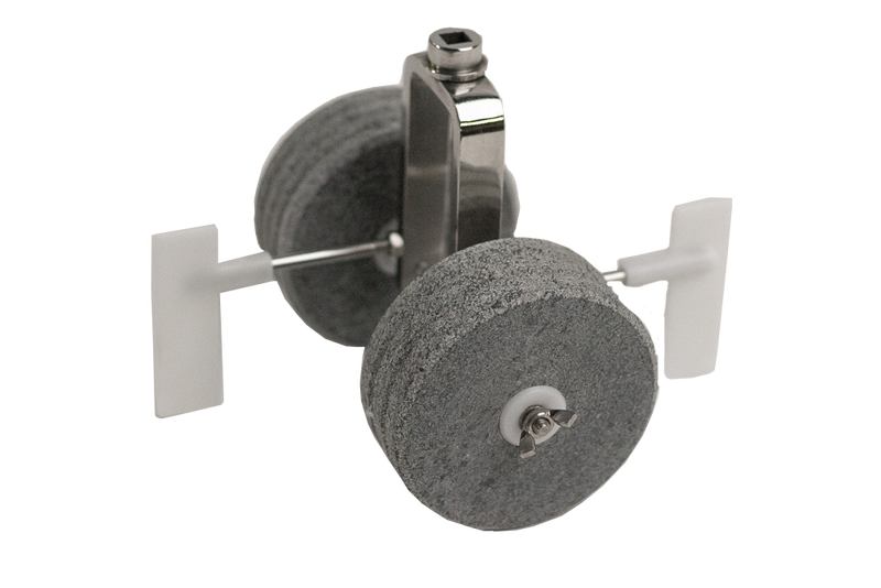 Refurbished Premier 10 lb Tilting Chocolate Refiner Drum and Hybrid Roller Stone Kit - SALE