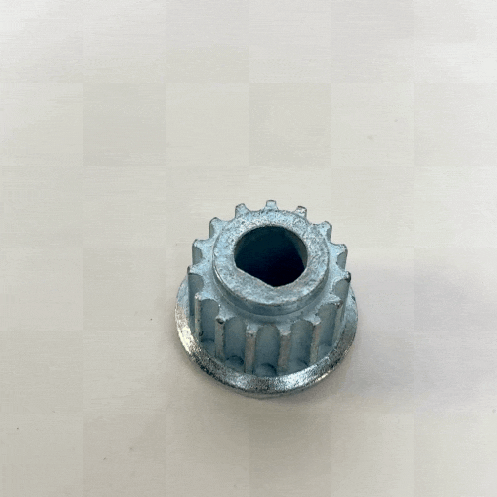 HTD Motor Pulley for small (8 lb) & tilting (10 lb) - 220 V machine  .gif