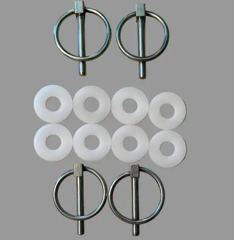 Stainless Steel End Clips—4 Clips and 8 Washers