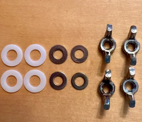 Washers and Wingnuts for Plastic Stone holder